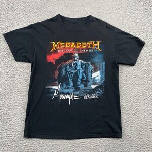 Megadeth T-Shirt Mens S Black Destroy All Enemies Mudvayne Tour Graphic Tee
